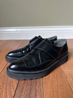 Vince Arden Black Patent Leather Point Toe Platform Shoes Sz 6 US 36 EU